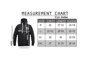 Textured Canada Hoodie Limited Edition Size Chart