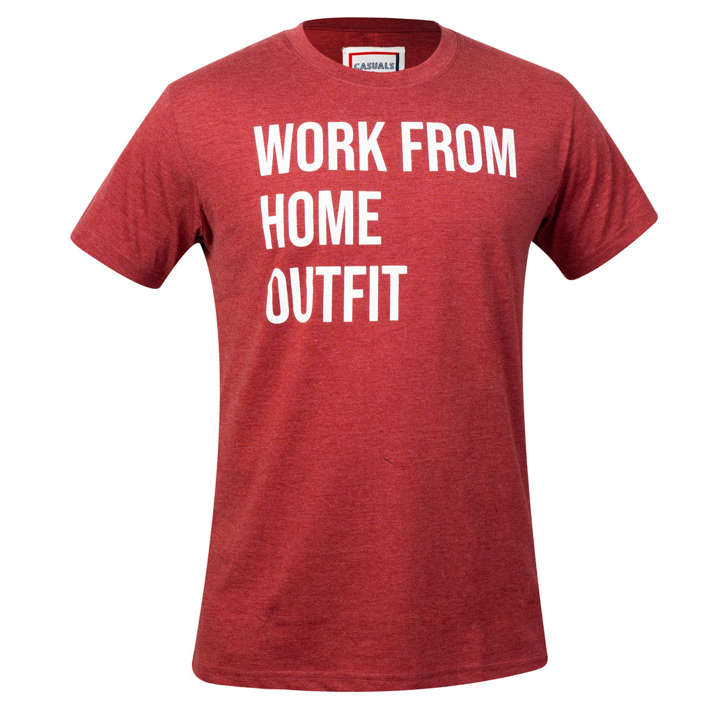 Printed T-shirt Work From Home Outfit Red