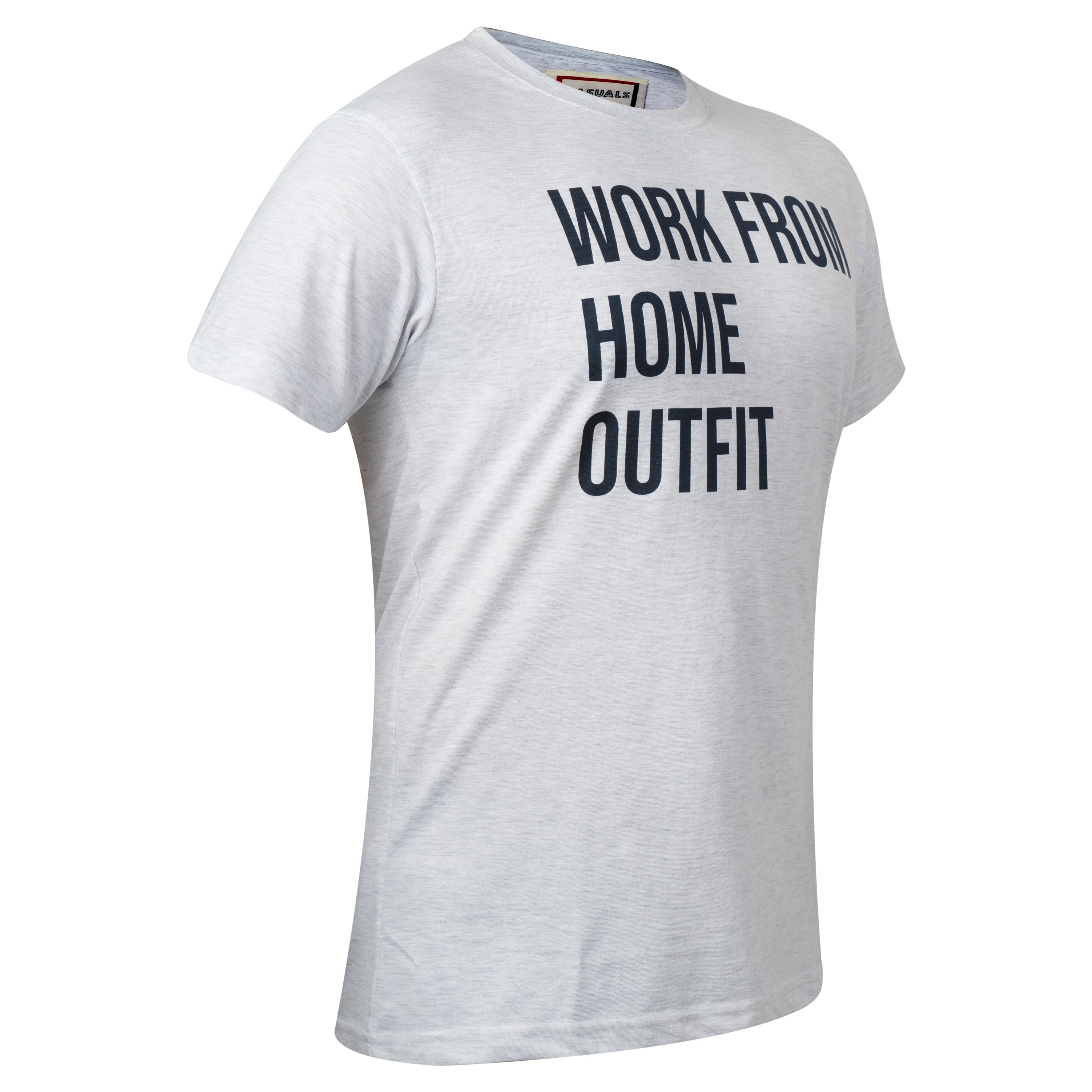 Printed T-shirt Work From Home Outfit Grey